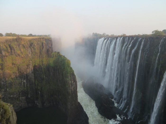 Victoria watervallen vanuit Zambia