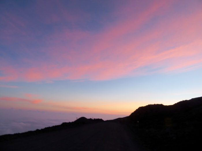 Zonsondergang op Mauna Kea