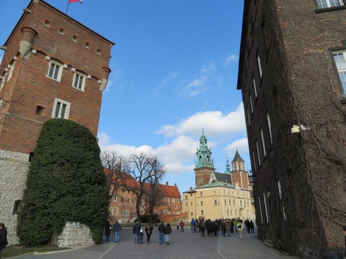 entree van kasteel van Wawel, Krakau