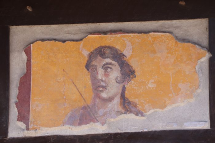 Fresco uit Pompeï zuid Italië