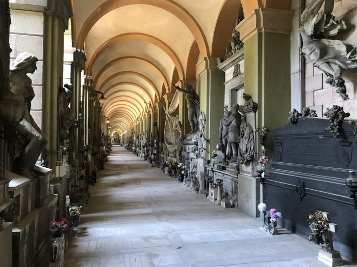 Galerij met graven Staglieno Italië 