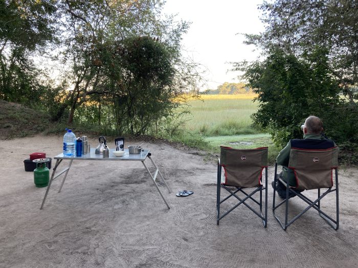 uitzicht op mukolo campsite