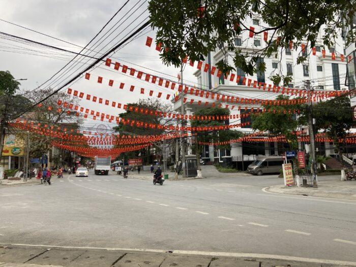 Noord Vietnam rode vlaggen