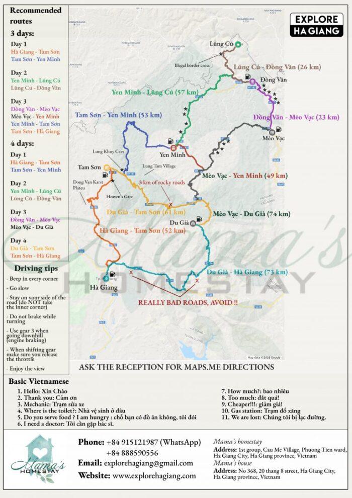 Ha Giang Loop routekaart