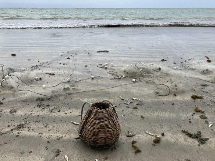 visvangst op strand brazilie